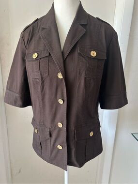 Womens Short-Sleeve Utility Jacket